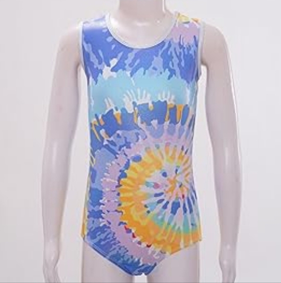 NWT Zkql blue spiral girls leotard size 10 - Picture 3 of 7
